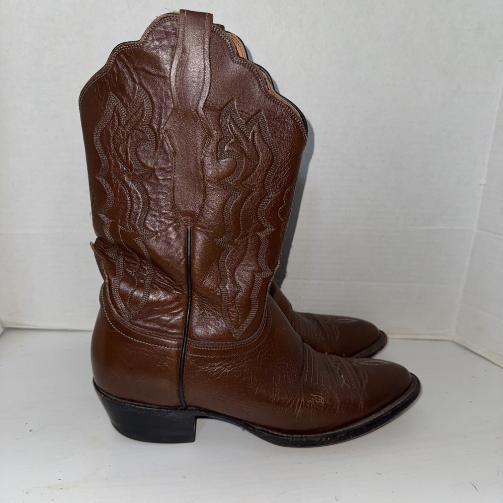 Lucchese 2000 Brown Leather Western Cowboy Work Riding Boots Womens Sz 8.5
